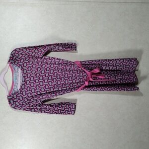 12W03 Boden taupe, purple & pink wool sweater dress 2